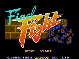 Final Fight Debug Title Screen